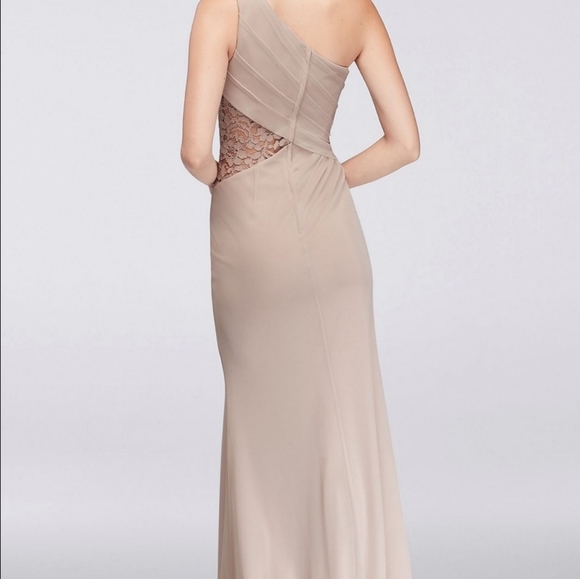 Black one shoulder mesh dress - Picture 3 of 7